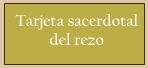 Tarjeta sacerdotal del rezo